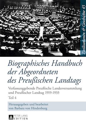 Biographisches Handbuch Der Abgeordneten Des Preussischen Landtags