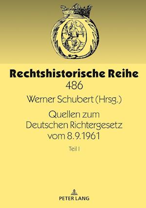 Quellen Zum Deutschen Richtergesetz Vom 8.9.1961