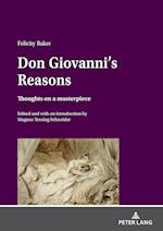 Don Giovanni's Reasons: Thoughts on a masterpiece