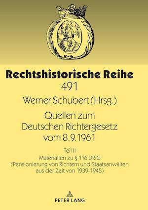 Quellen Zum Deutschen Richtergesetz Vom 8.9.1961
