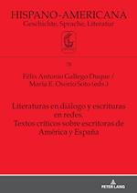 Literaturas En Diálogo Y Escrituras En Redes. Textos Críticos Sobre Escritoras de América Y España
