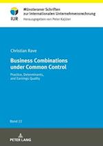 Business Combinations under Common Control