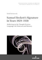 Samuel Beckett's Signature in Years 1929-1938