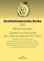 Quellen Zur Geschichte Der Justizverwaltung (1917-1934)