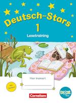 Deutsch-Stars - BOOKii-Ausgabe - 1. Schuljahr Lesetraining. Übungsheft mit Lösungen