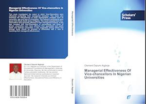 Managerial Effectiveness Of Vice-chancellors In Nigerian Universities