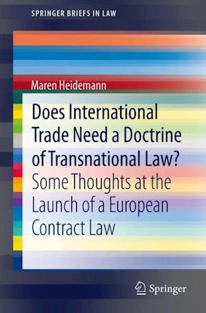 Does International Trade Need a Doctrine of Transnational Law?