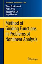 Method of Guiding Functions in Problems of Nonlinear Analysis