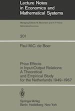 Price Effects in Input-Output Relations: A Theoretical and Empirical Study for the Netherlands 1949-1967