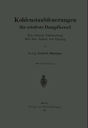 Kohlenstaubfeuerungen Für Ortsfeste Dampfkessel