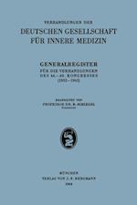 Generalregister für die Verhandlungen des 44.–69. Kongresses (1932–1963)