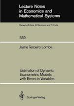 Estimation of Dynamic Econometric Models with Errors in Variables