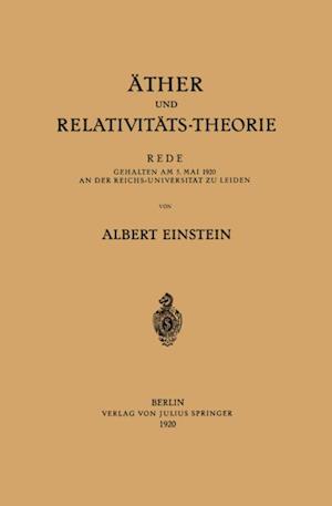 Äther und Relativitäts-Theorie