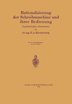 Rationalisierung der Schreibmaschine und ihrer Bedienung