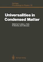 Universalities in Condensed Matter