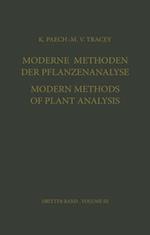 Moderne Methoden der Pflanzenanalyse / Modern Methods of Plant Analysis