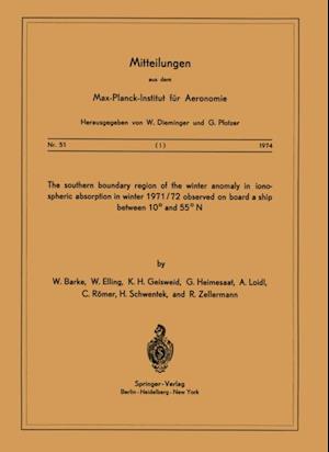 Southern Boundary Region of the Winter Anomaly in Ionospheric Absorption in Winter 1971/72 Observed on Board the Cargo Vessel 'Hanau' of Hapag-Lloyd Moving between 10(deg) and 55(deg) N