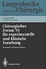 Chirurgisches Forum ’93 für experimentelle und klinische Forschung