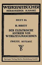 Der elektrische Antrieb von Werkzeugmaschinen