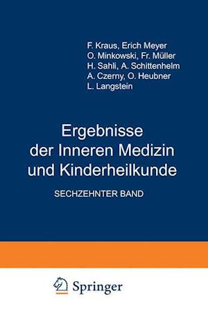 Ergebnisse der Inneren Medizin und Kinderheilkunde