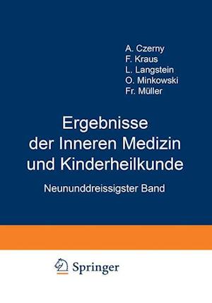 Ergebnisse der Inneren Medizin und Kinderheilkunde