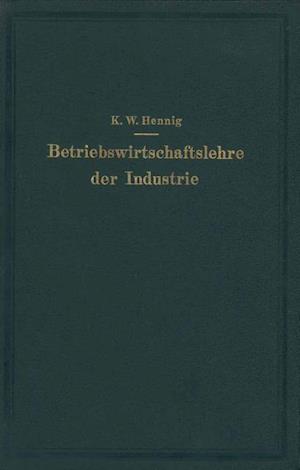 Betriebswirtschaftslehre Der Industrie