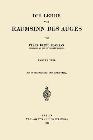 Die Lehre vom Raumsinn des Auges