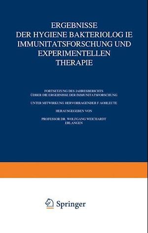 Ergebnisse Der Hygiene Bakteriologie Immunitätsforschung Und Experimentellen Therapie