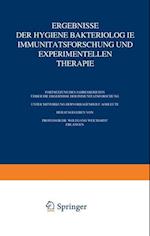 Ergebnisse Der Hygiene Bakteriologie Immunitätsforschung Und Experimentellen Therapie