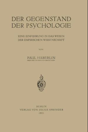 Der Gegenstand der Psychologie