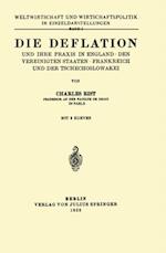 Die Deflation und Ihre Praxis in England · den Vereinigten Staaten · Frankreich und der Tschechoslowakei