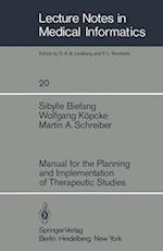 Manual for the Planning and Implementation of Therapeutic Studies 