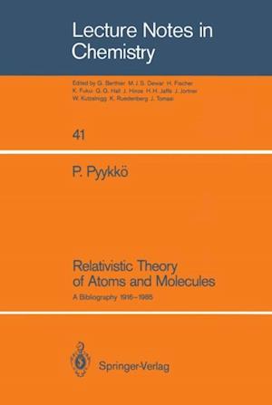 Relativistic Theory of Atoms and Molecules