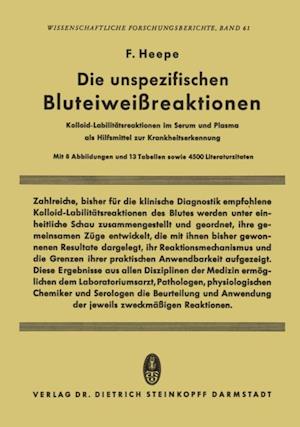 Die unspezifischen Bluteiweissreaktionen