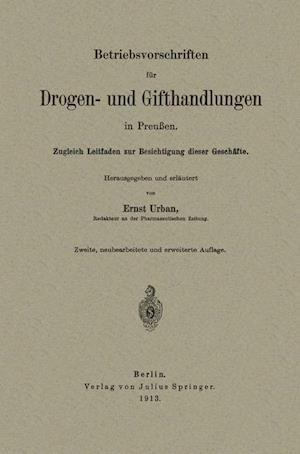 Betriebsvorschriften Für Drogen- Und Gifthandlungen in Preußen