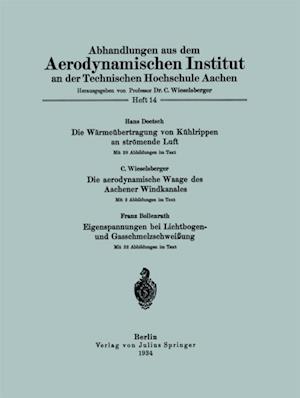 Abhandlungen aus dem Aerodynamischen Institut an der Technischen Hochschule Aachen