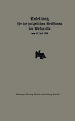 Anleitung für die polizeilichen Revisionen der Metzgeräte vom 22. Juli 1925