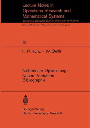 Nichtlineare Optimierung: Neuere Verfahren Bibliographie