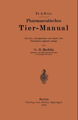 Pharmazeutisches Tier-Manual