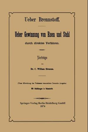 Ueber Brennstoff Ueber Gewinnung von Eisen und Stahl durch direktes Verfahren