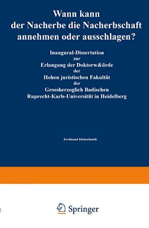 Wann kann der Nacherbe die Nacherbschaft annehmen oder ausschlagen?