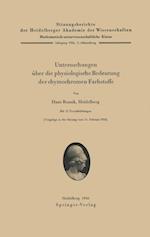 Untersuchungen über die physiologische Bedeutung der chymochromen Farbstoffe