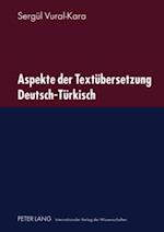 Aspekte der Textuebersetzung Deutsch-Tuerkisch