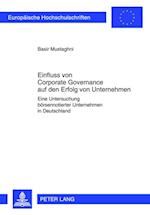 Einfluss von Corporate Governance auf den Erfolg von Unternehmen