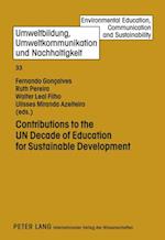 Contributions to the UN Decade of Education for Sustainable Development