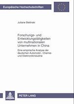 Forschungs- und Entwicklungstaetigkeiten von multinationalen Unternehmen in China