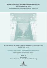 Akten des XII. Internationalen Germanistenkongresses Warschau 2010- Vielheit und Einheit der Germanistik weltweit