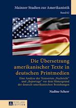 Die Uebersetzung amerikanischer Texte in deutschen Printmedien