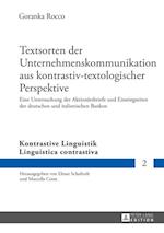 Textsorten der Unternehmenskommunikation aus kontrastiv-textologischer Perspektive