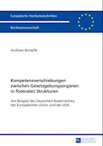 Kompetenzverschiebungen zwischen Gesetzgebungsorganen in foederalen Strukturen